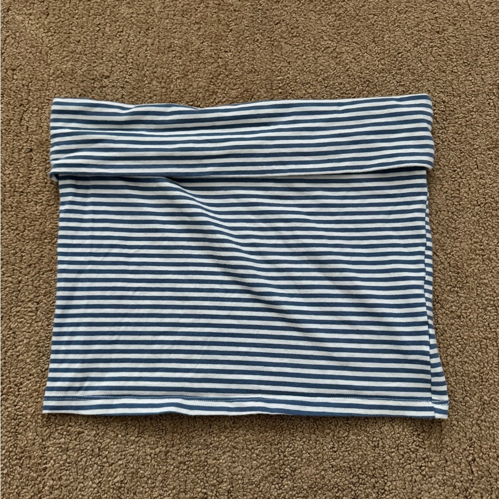 Striped Blue Tube Top